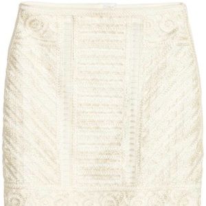 H&M Tape-Embroidered Skirt